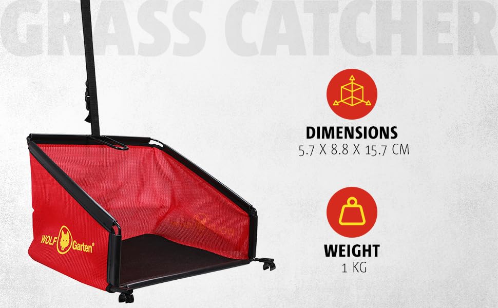 Wolf-Garten 196-655-650 Grass Catcher, 20L Grass Catching Capacity